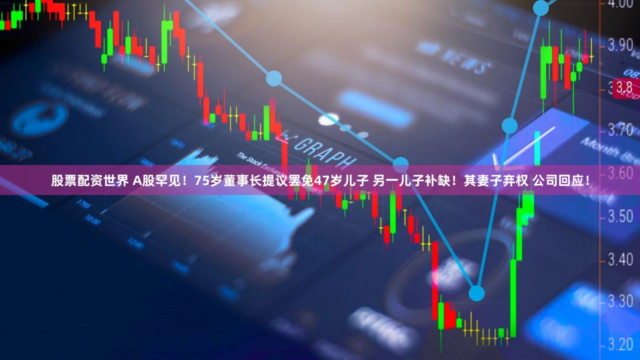 股票配资世界 A股罕见！75岁董事长提议罢免47岁儿子 另一儿子补缺！其妻子弃权 公司回应！
