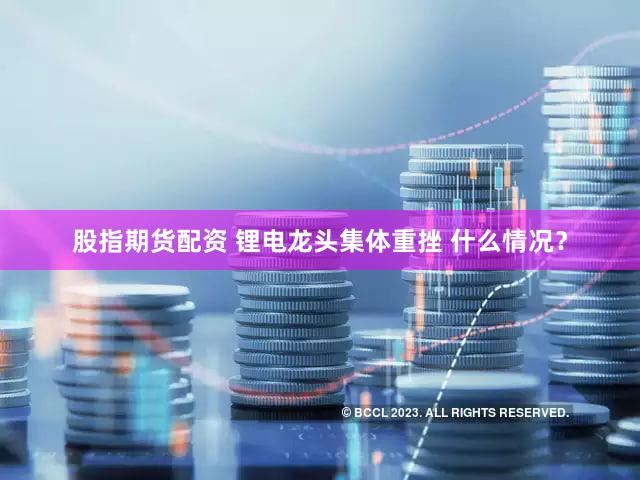 股指期货配资 锂电龙头集体重挫 什么情况？