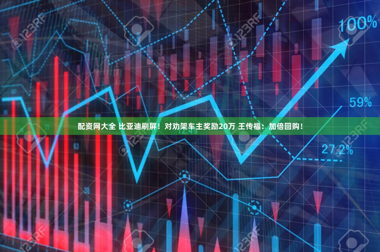 配资网大全 比亚迪刷屏!对劝架车主奖励20万 王传福:加倍回购!